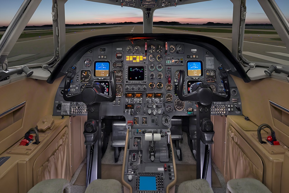 Dassault Falcon 100 Jet Aircraft cockpit