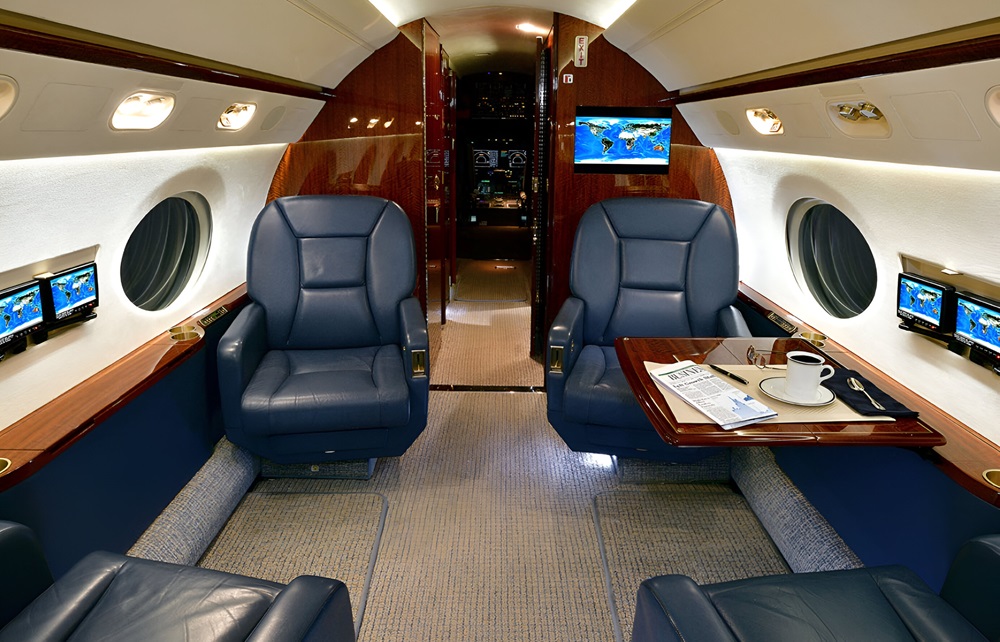 Gulfstream G550 seats and comfort
