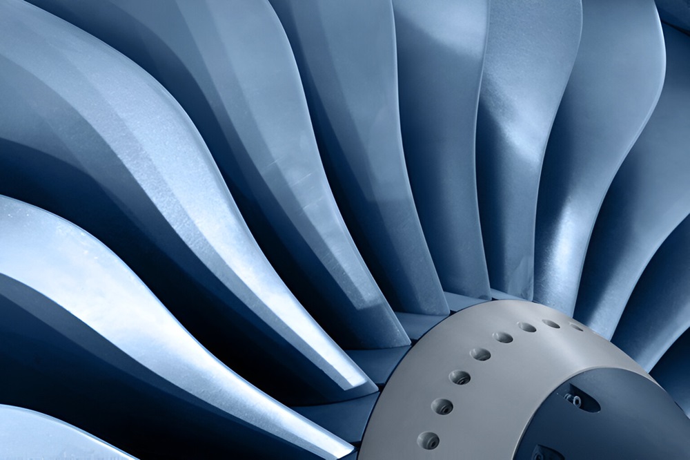 Jet engine on a wing
