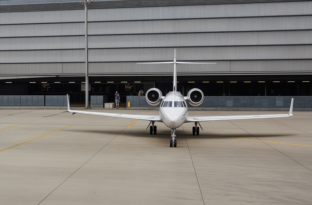 Learjet 75 ready to take on passengers for charter flight
