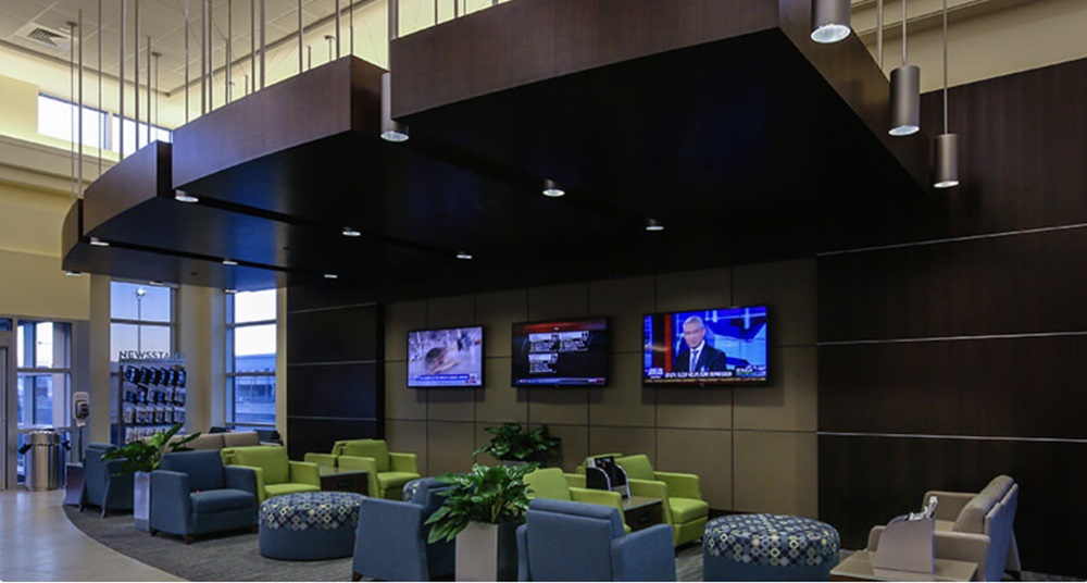 private jet terminal inside view