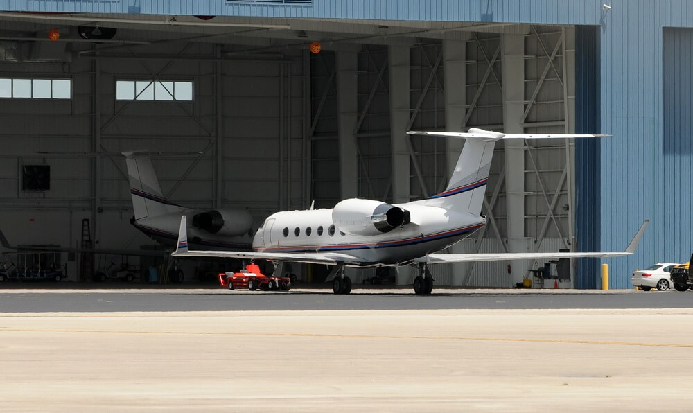 private jet parked