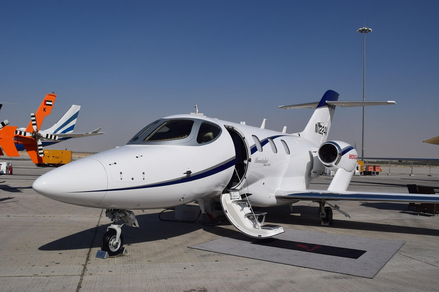 HA-420 HondaJet was displayed at Mebaa Airshow