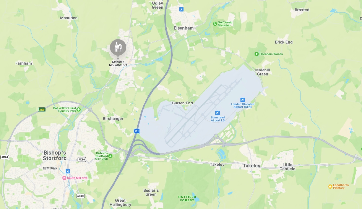 Stansted Mountfitchet City with Airport