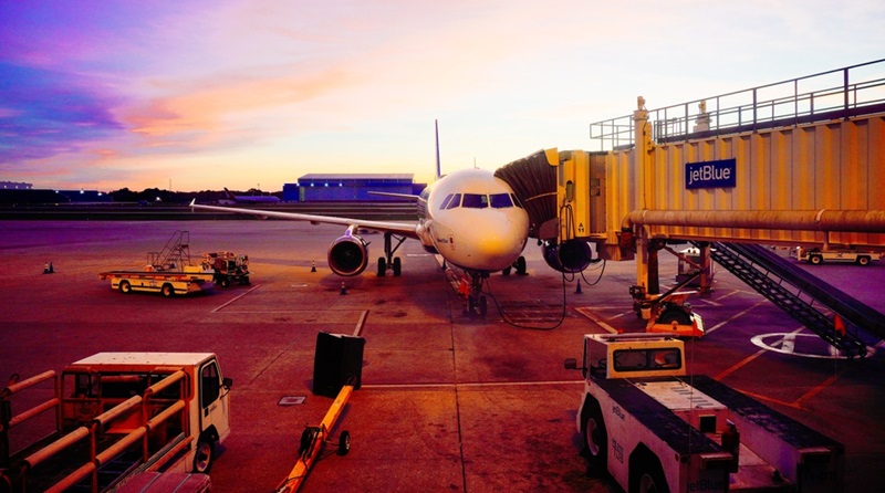 The landscape of Tampa St Petersburg international airport (TPA) in the morning