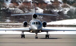 Falcon 750 in Aspen County Airport