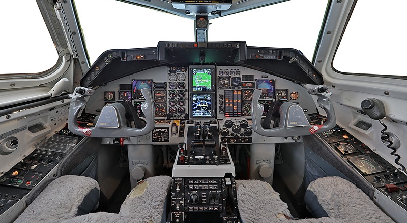 Sabreliner 65 cockpit view