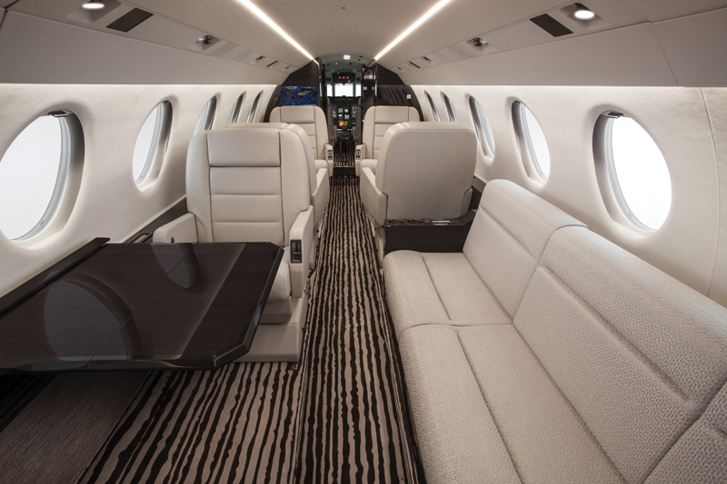 Falcon 50 cabin view