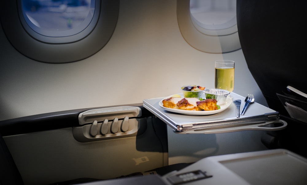 food served in private plane