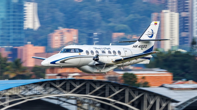 Moon Flights Jetstream 32 airplane in Medellin