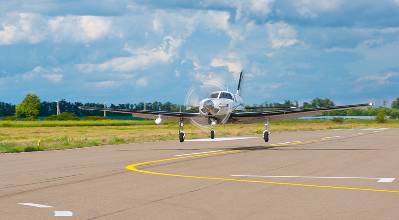 landing of the Piper Meridian aircraft after fligh