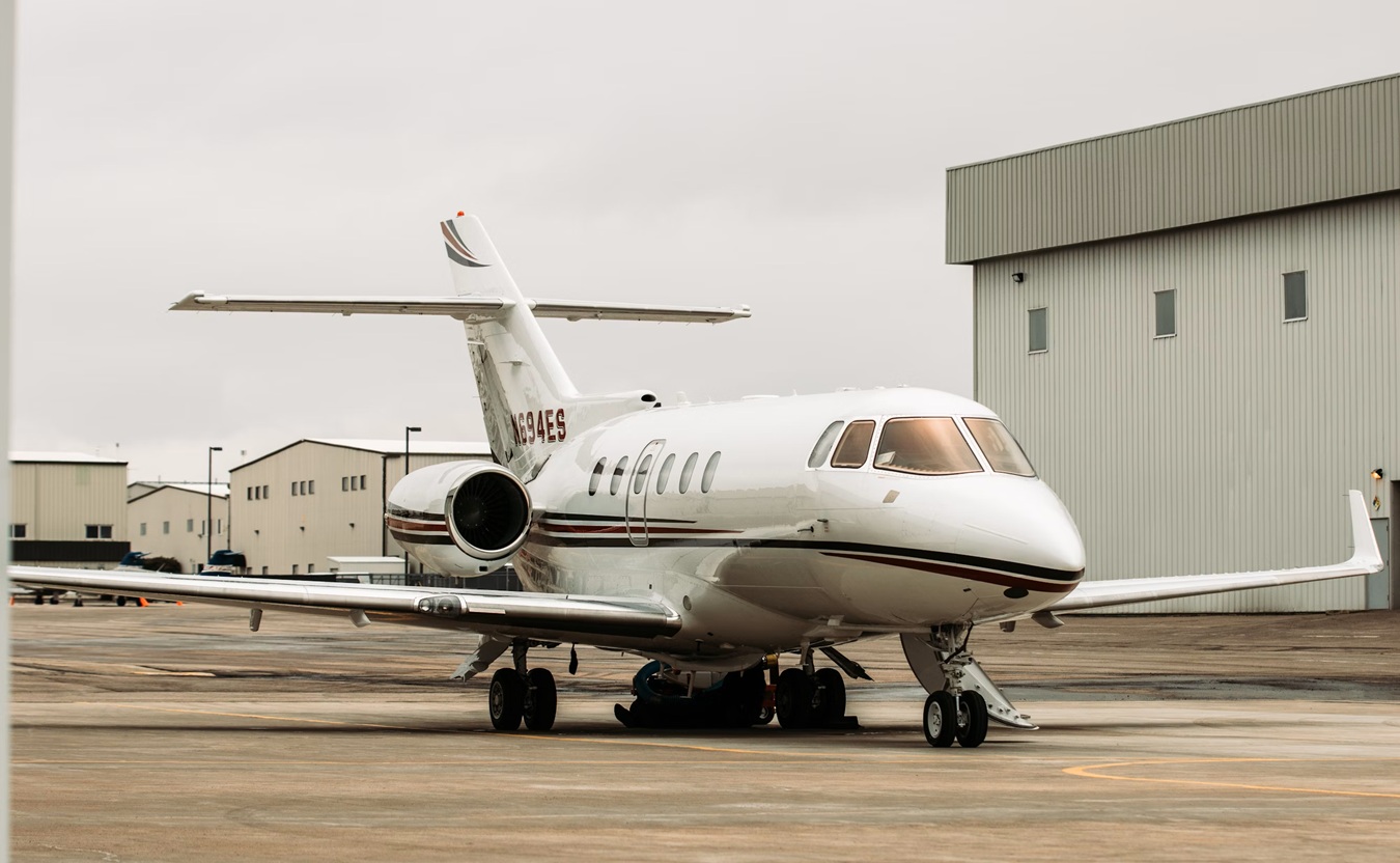 private jet parked